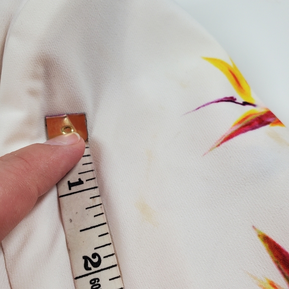 Mustard Seed Floral White Blazer Jacket - Picture 4 of 9